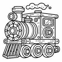 Beautiful locomotive coloring | Toupty.com