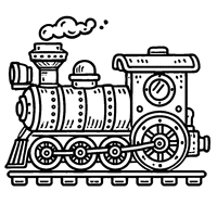 Solo locomotive coloring | Toupty.com