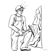 Coloring Miner with headlamp