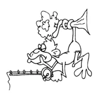 Printable monkey coloring page 1