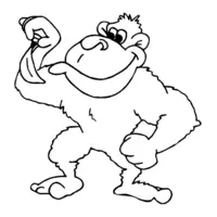 Printable monkey coloring page 11