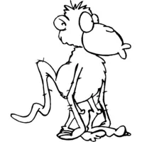 Printable monkey coloring page 13