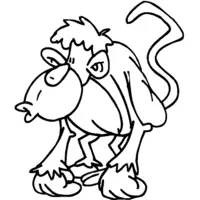 Printable monkey coloring page 15