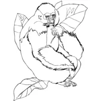 Printable monkey coloring page 18