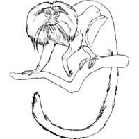 Printable monkey coloring page 20