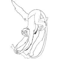 Printable monkey coloring page 22