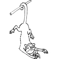 Printable monkey coloring page 5