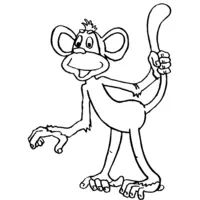 Printable monkey coloring page 6