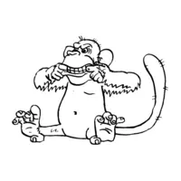 Printable monkey coloring page 7