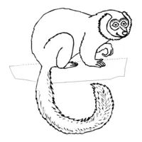 Printable monkey coloring page 9