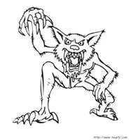 Werewolf coloring page