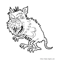 Tasmanian tiger monster coloring page