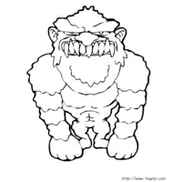 Yeti monster coloring page