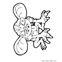 Monster with big ears coloring page