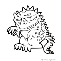 Sea monster coloring page