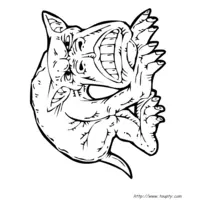 Scary creature coloring page