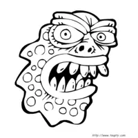 Monstrous sea creature coloring page