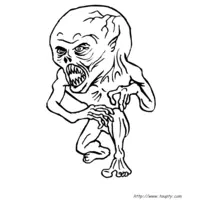 Mutant or monster coloring page