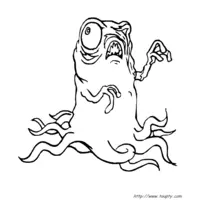 Tentacle monster coloring page