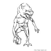 Alien monster coloring page