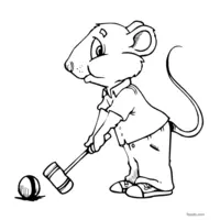 Mouse clip art to print and color