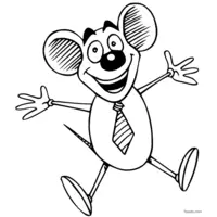 Mouse GIF for coloring after printing