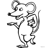 Mouse drawing to print and color