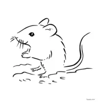 Mouse image to print and color