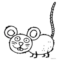 Black and white mouse clip art