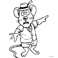 Printable mouse drawing to color