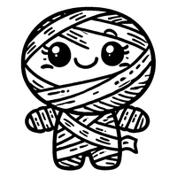 Smiling mummy with bandages | Toupty.com