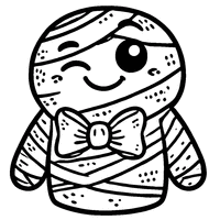 Mummy winking with a big bow tie | Toupty.com