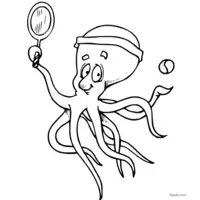 Tennis-playing octopus