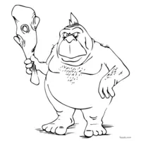 Ogre holding a club