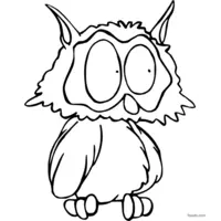 owl image to print and color