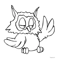 owl drawing to print and color