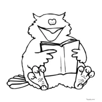 printable owl image to color