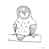 owl sketch to print and color