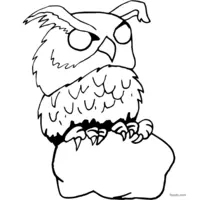 owl clip art to print and color