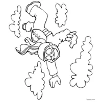 Parachutist performing a free fall.