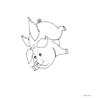 Angel-winged pig coloring page