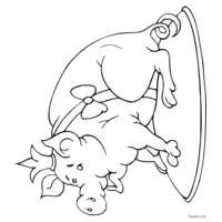 Pig king coloring page