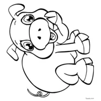 Blue-eyed pig coloring page