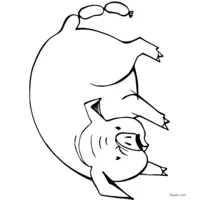 Big pink pig coloring page