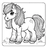 Pony for toddlers coloring | Toupty.com