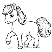 Cute pony coloring | Toupty.com