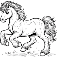 Bucking pony coloring | Toupty.com