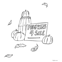 Pumpkin Coloring Page for Halloween