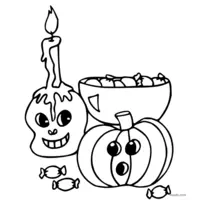 Halloween Pumpkin Decoration Coloring Page