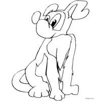 Cartoon puppy coloring page